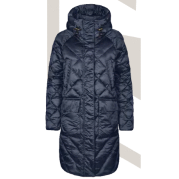 CHLOE | NAVY BLUE QUILTED PADDED COAT