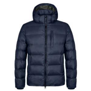 RISE | NAVY BLUE HOODIE PRINTED JACKET