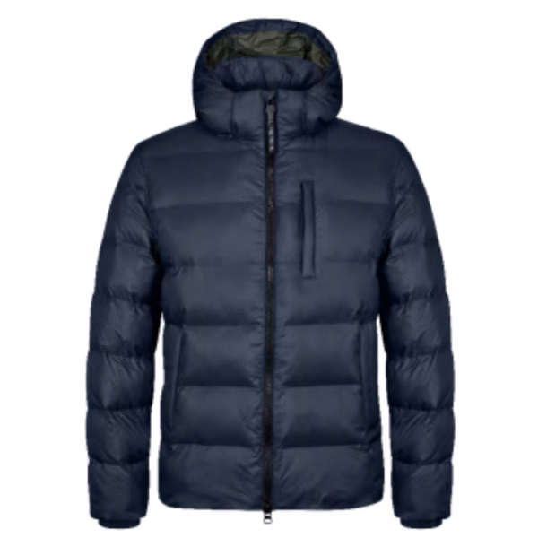 RISE | NAVY BLUE HOODIE PRINTED JACKET