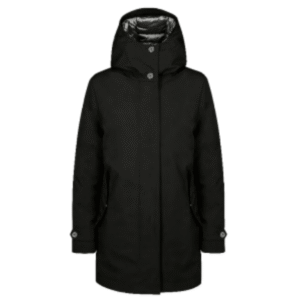 SIBILLE | BLACK 3 LAYER HOODIE PADDED JACKET