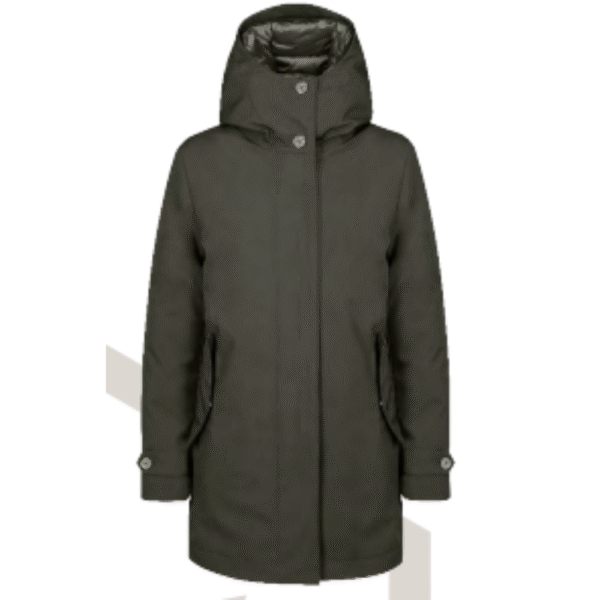 SIBILLE | JUNGLE GREEN 3 LAYER HOODIE PADDED JACKET