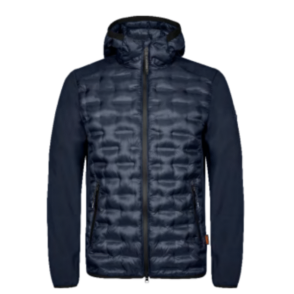 SLOT | NAVY BLUE HYBRID HOODIE TECH JACKET